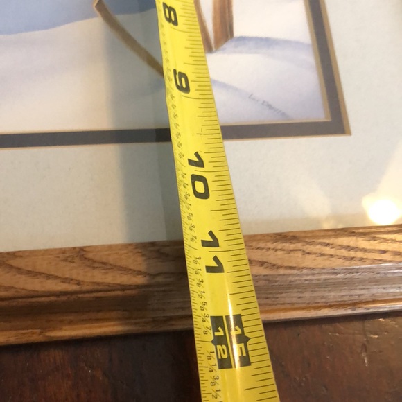 Blue Bird print by L. Daniel/ natural tone wood frame/ double matted/bird/straw - Picture 12 of 14